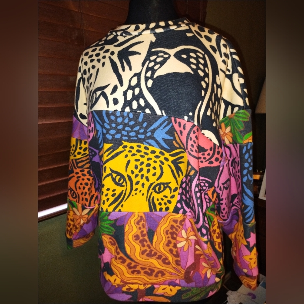 FARM Rio Mixed Print Sweatshirt Size Small
